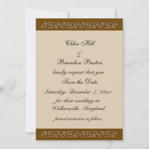 Pearl-Eis auf Mocha Save the Date