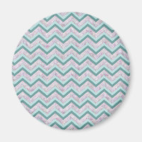 Pearl Floral Aquamarin ZigZag Muster