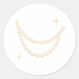 Pearl garland sway runder aufkleber
