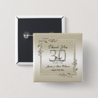 Pearl Gem & Glitzer 30. Hochzeitstag Button