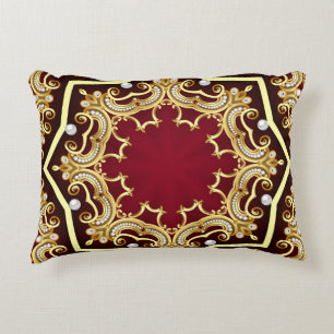 Pearl Gold Frame Illustration Hintergrund Dekokissen