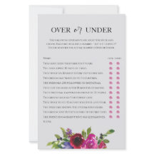 Pearl Grey Floral Watercolor Game Over oder Under 