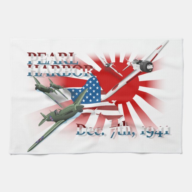 Pearl Habor 7. Dezember 1941 Küchentuch (Horizontal)