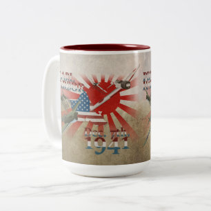 Pearl Harbor 7. Dezember 1941 Zweifarben-Kaffeetas Zweifarbige Tasse