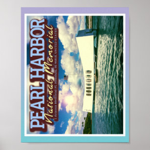 PEARL HARBOR NATIONALES MEMORIUM - HONOLULU HAWAII POSTER
