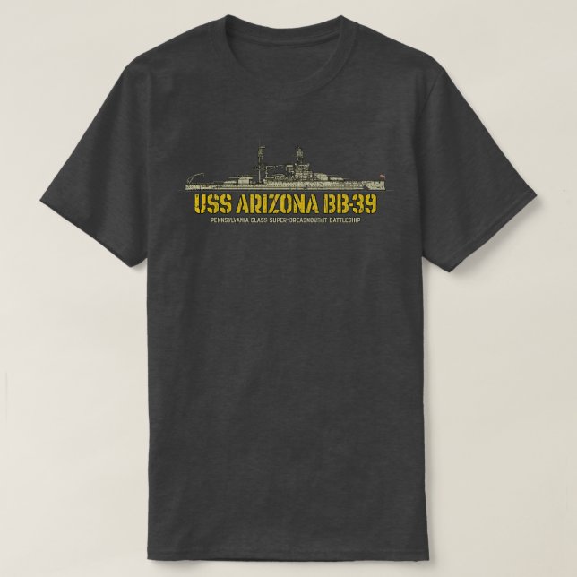 Pearl Harbor USS Arizona BB39 1916 T-Shirt (Design vorne)