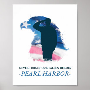 Pearl Harbor Vergessen Sie unsere gefallenen Helde Poster