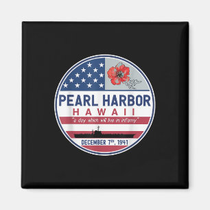 Pearl Harbour Memorial Hawaii Vintager Tag der Fla Magnet