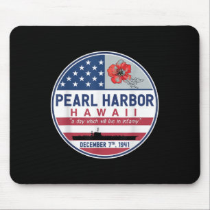 Pearl Harbour Memorial Hawaii Vintager Tag der Fla Mousepad