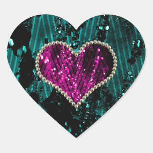 Pearl Heart Herz-Aufkleber
