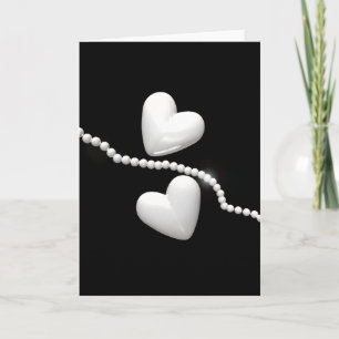 Pearl Hearts on Black Karte