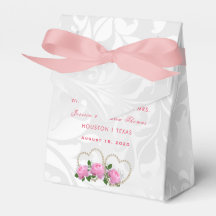 Pearl Hearts & Rose Damask Wedding