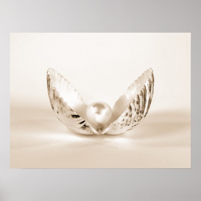 Pearl in Seashell Poster (Vorne)