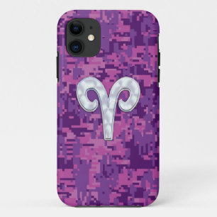 Pearl like Aries Zodiac Pink Fuchsia Digitale Camo Case-Mate iPhone Hülle