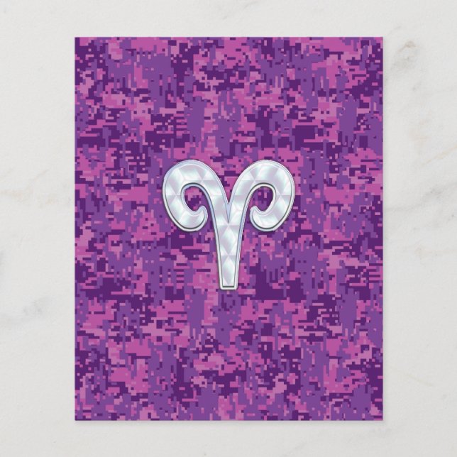Pearl Like Aries Zodiac Sign auf der digitalen Cam Flyer (Vorne)