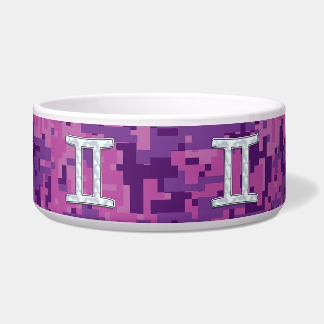 Pearl like Gemini Zodiac Symbol Digital Camouflage Napf (Vorderseite)