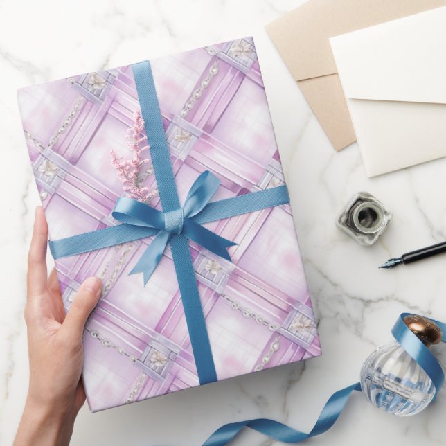 Pearl Lila Pink Brautparty Geschenkpapier (Schenken)