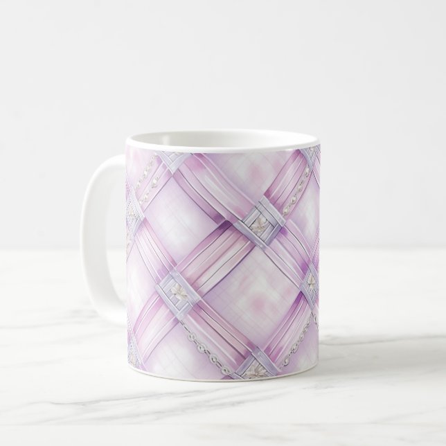 Pearl Lila Pink Kaffeetasse (Vorderseite Links)