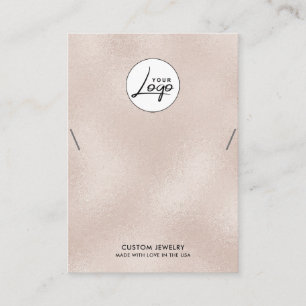 Pearl Logo Necklace Armband Display Card Visitenkarte