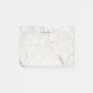 Pearl Marble Masculine Doppelmonogramm Post-it Klebezettel
