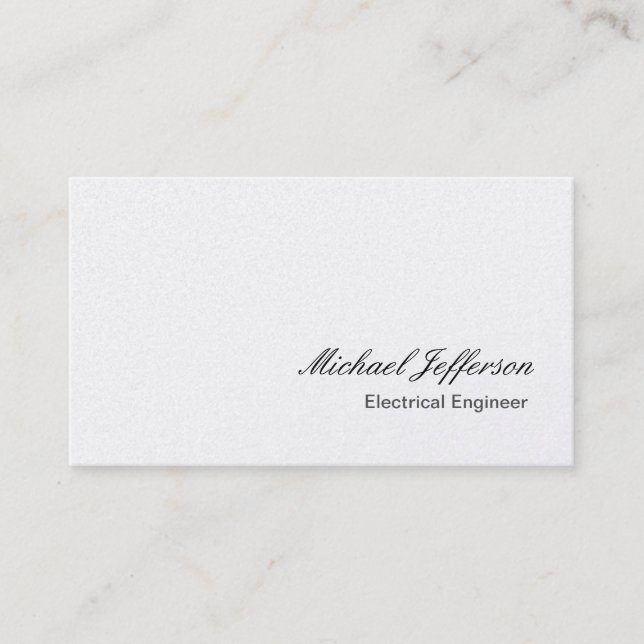 Pearl Modern Trendy Elegante Business Card Visitenkarte (Vorderseite)