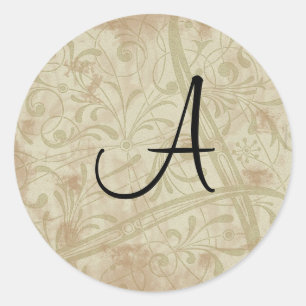 Pearl Monogram Umschlag Aufkleber