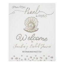 Pearl & Muschel Pearlcore Miss an MRS Brautparty