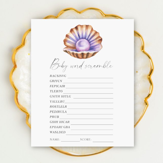 Pearl Muschel - Wortschatz-Baby-Duschspiel (Von Creator hochgeladen)