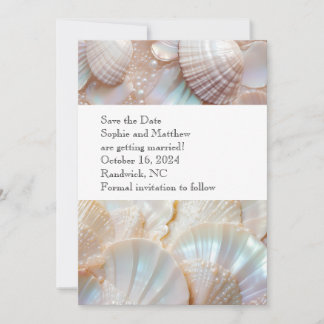 Pearl Muscheln Klassische Elegante Save the Date K Einladung