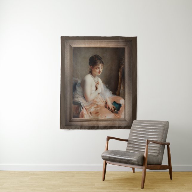 Pearl Necklace von Charles Chaplin Wandteppich (Beispiel)