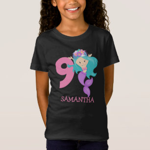 Pearl - Ocean Juwel 9. Mermaid Geburtstags-T - Shi T-Shirt