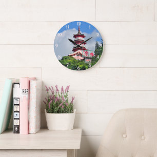 Pearl of the Orient Round Wall Clock Große Wanduhr