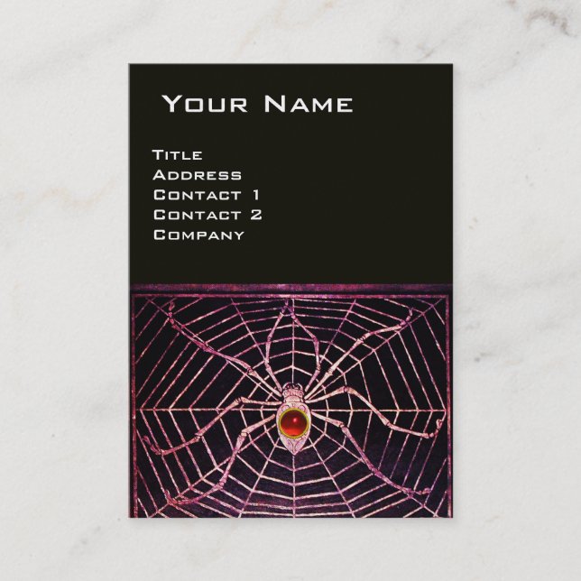 Pearl Paper von SPIDER AND WEB Red Ruby Visitenkarte (Vorderseite)
