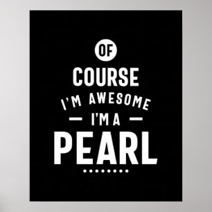 Pearl Personalisiert Name Geburtstag Poster