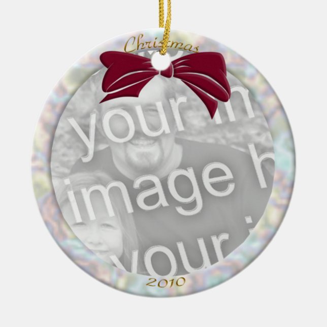 Pearl Personalize Foto Ornament (Vorne)