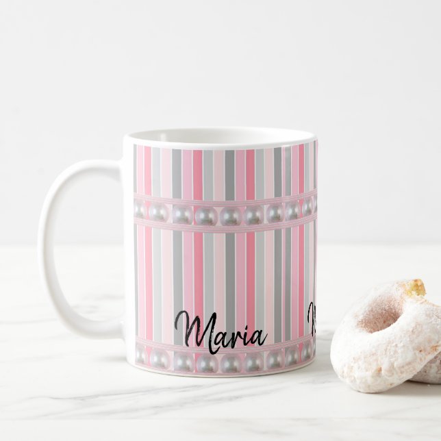 Pearl Pink Pastel Tasse (Mit Donut)