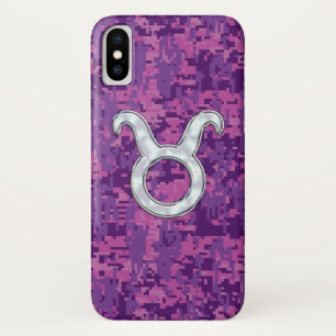 Pearl Pink Taurus Zodiac Sign auf der digitalen Ca Case-Mate iPhone Hülle