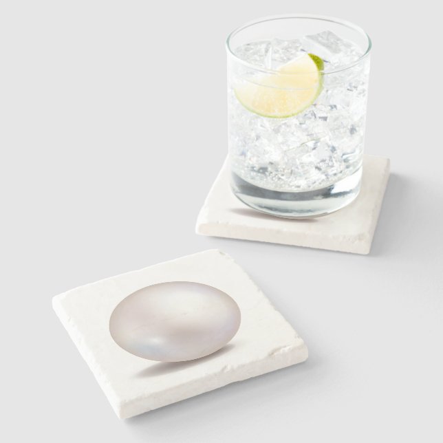 Pearl Printed Decorative Stone Untersetzer (Seitenansicht)