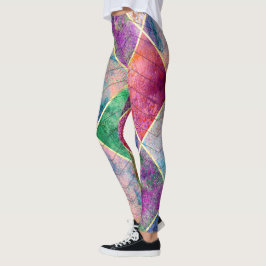 Pearl Rainbow Gefärbte Krawatte Harlequin Herringb Leggings