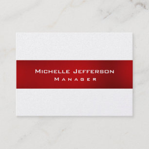 Pearl Red Unique Chubby Manager Business Card Visitenkarte