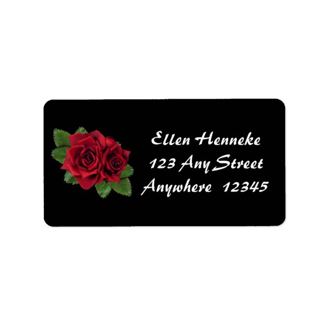 Pearl-Rose Adressaufkleber (Vorne)