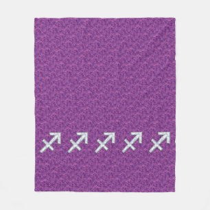Pearl Sagittarius Zodiac Sign Fuchsia Digitale Cam Fleecedecke