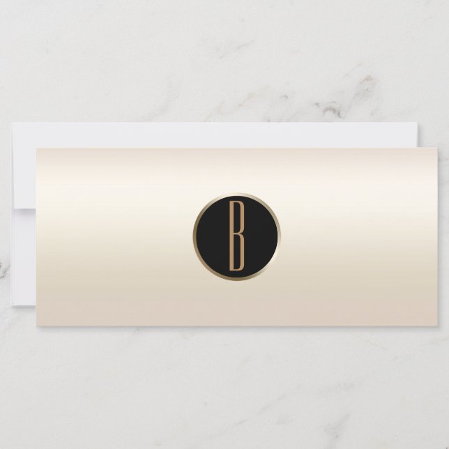 Pearl Shimmer Gold Glam Monogram Gift Certificate (Vorderseite)