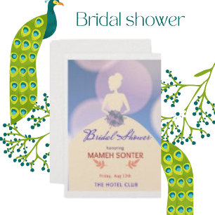 Pearl Shimmer Paper Pink Brautparty Card Einladung