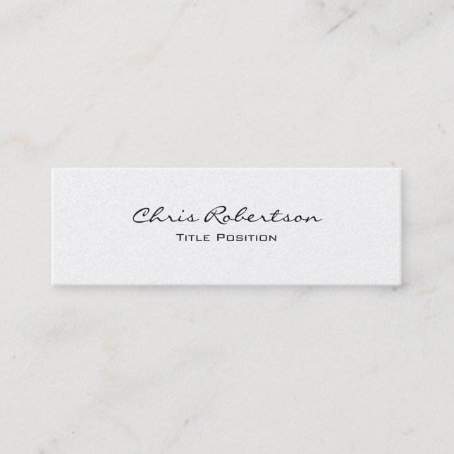 Pearl Slim Modern Trendy Charming Business Card Mini Visitenkarte (Vorderseite)
