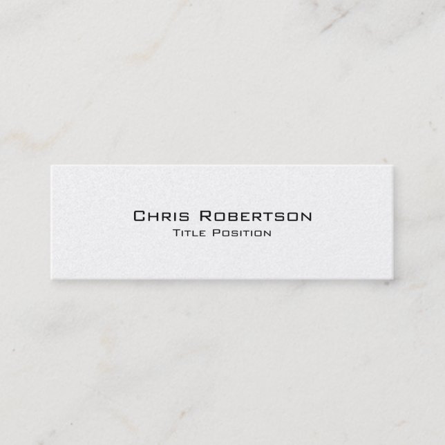 Pearl Slim Modern Trendy Charming Business Card Mini Visitenkarte (Vorderseite)