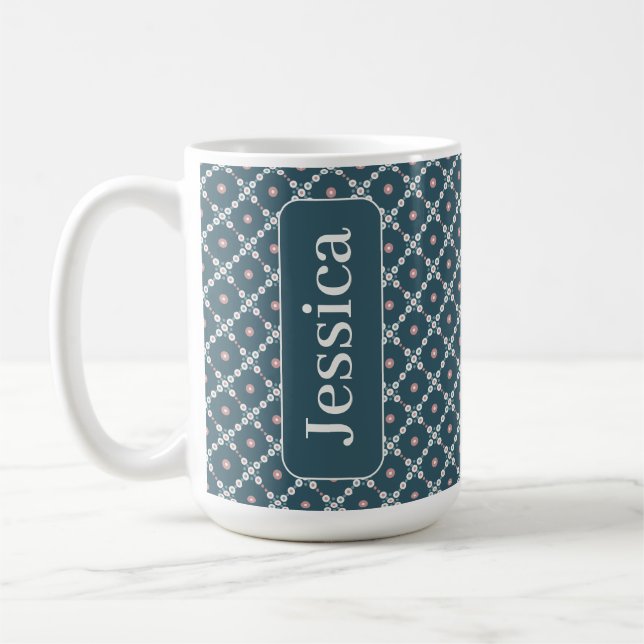Pearl Squares Muster Kaffeetasse (Links)