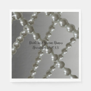 Pearl Strings Wedding Paper Napkins Serviette