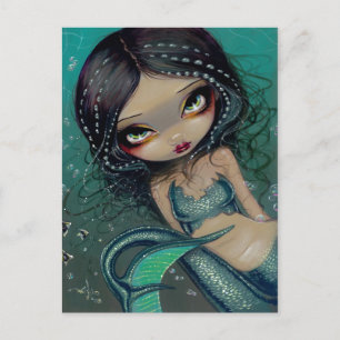 Pearl Swirl Mermaid Postcard Postkarte