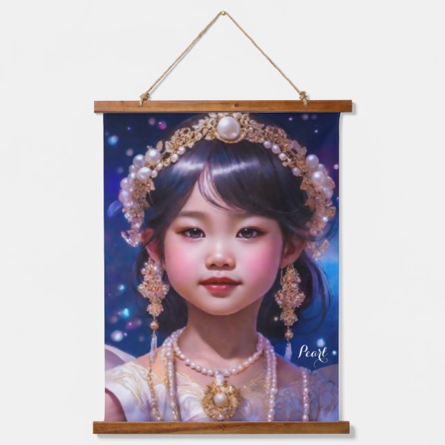 Pearl Tapestry Wandteppich Mit Holzrahmen (Vorderseite)